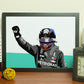 Lewis F1 Artwork | Minimalist Art Print Poster Gift Idea For Him Canvas | Formula One Gift