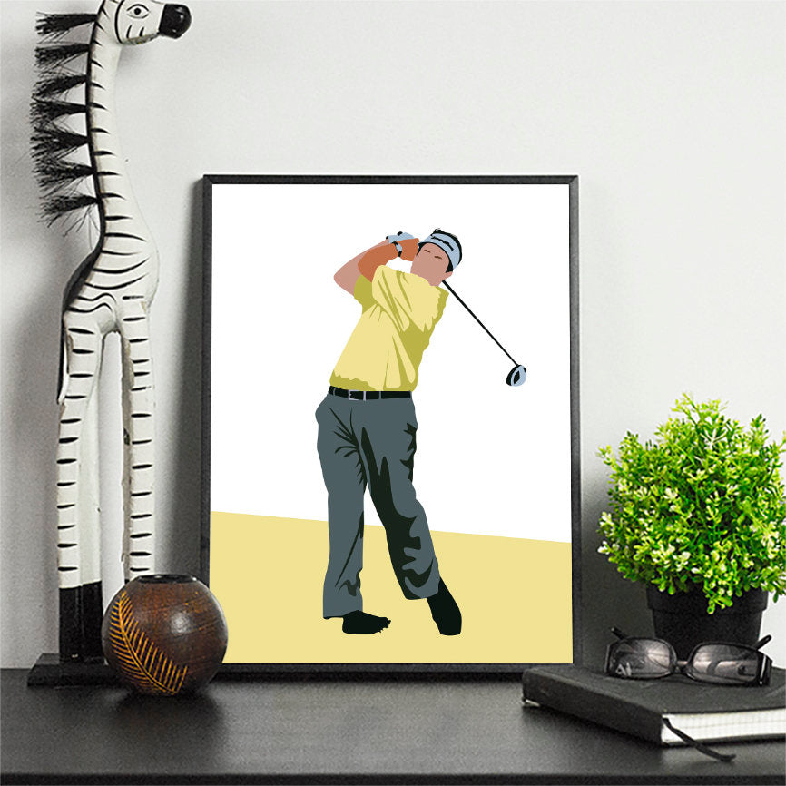 Phil Golf Artwork | Minimalist  Art Print Poster Gift Idea For Him Or Her | Golf Print | Golfer | Gift for Husband Boyfriend