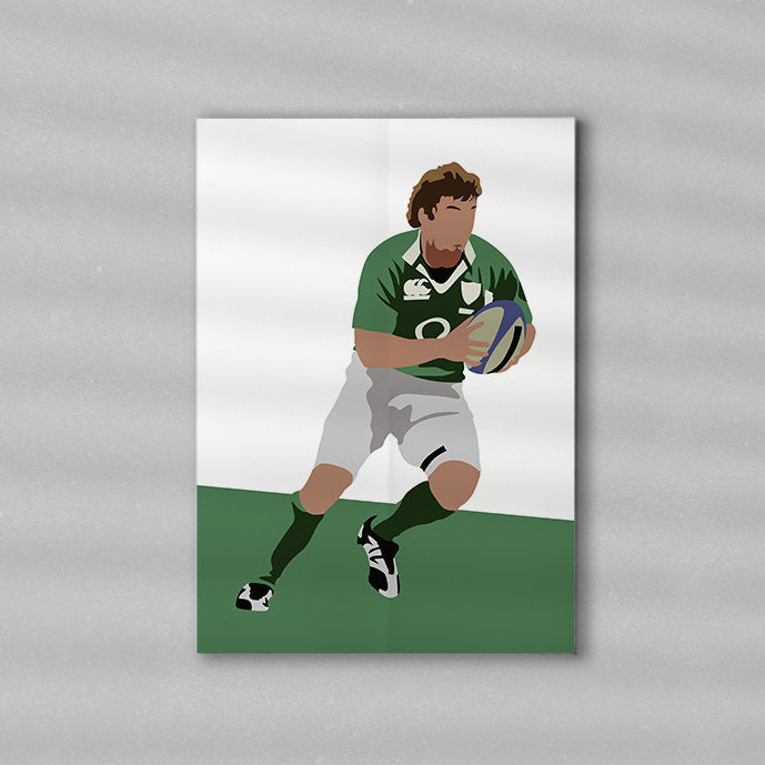 O&#39;Driscoll Ireland Rugby Artwork | Minimalist Art Print Poster Gift Idea For Him | Rugby Print | Gift for Husband Boyfriend