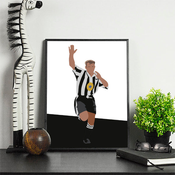 Classic Shearer Minimalist Art Print Poster Gift Idea For Him | Football Print | Soccer| Gift for Husband Boyfriend