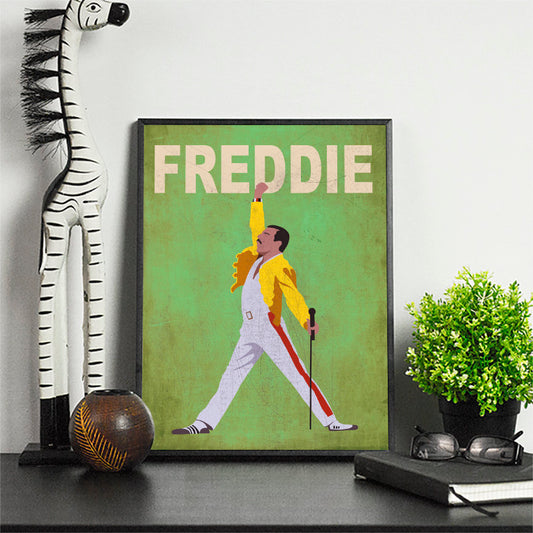 Freddie Minimalist Art Print Poster Gift Idea For Him Or Her Music Poster | Queen Print | Queen Music Poster |