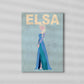 Elsa Minimalist Art Print Poster Gift Idea For Him Or Her | Disney Princess Prints