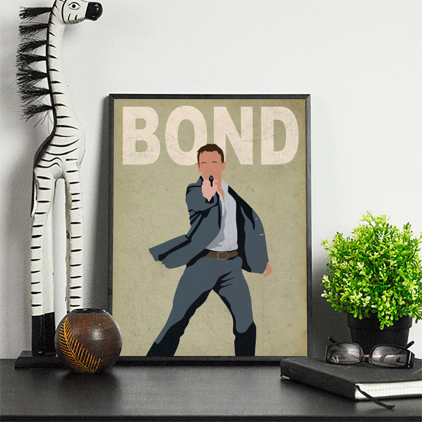 Bond Artwork | Minimalist Art Print Poster Gift Idea For Him  Print | Gift for Husband Boyfriend
