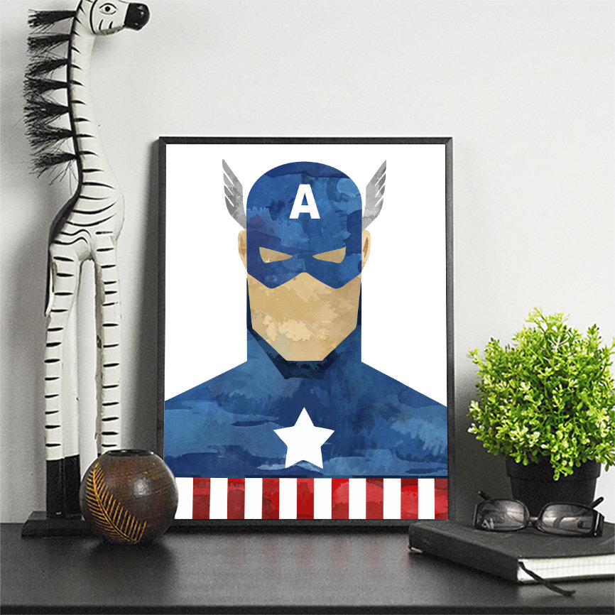 Superhero Minimalist Art Print Poster Gift Idea For Him Or Her | Movie Artwork
