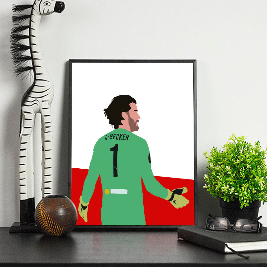 Football Print \ Becker #1 \ Minimalist Art Print Poster Gift Idea For Him \ Soccer \ Gift for Husband Boyfriend