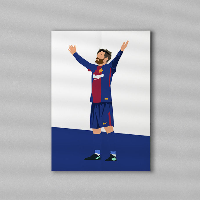 Leo Celebration Football Print \ Minimalist Art Print Poster Gift Idea For Him \ Soccer \ Gift for Husband Boyfriend