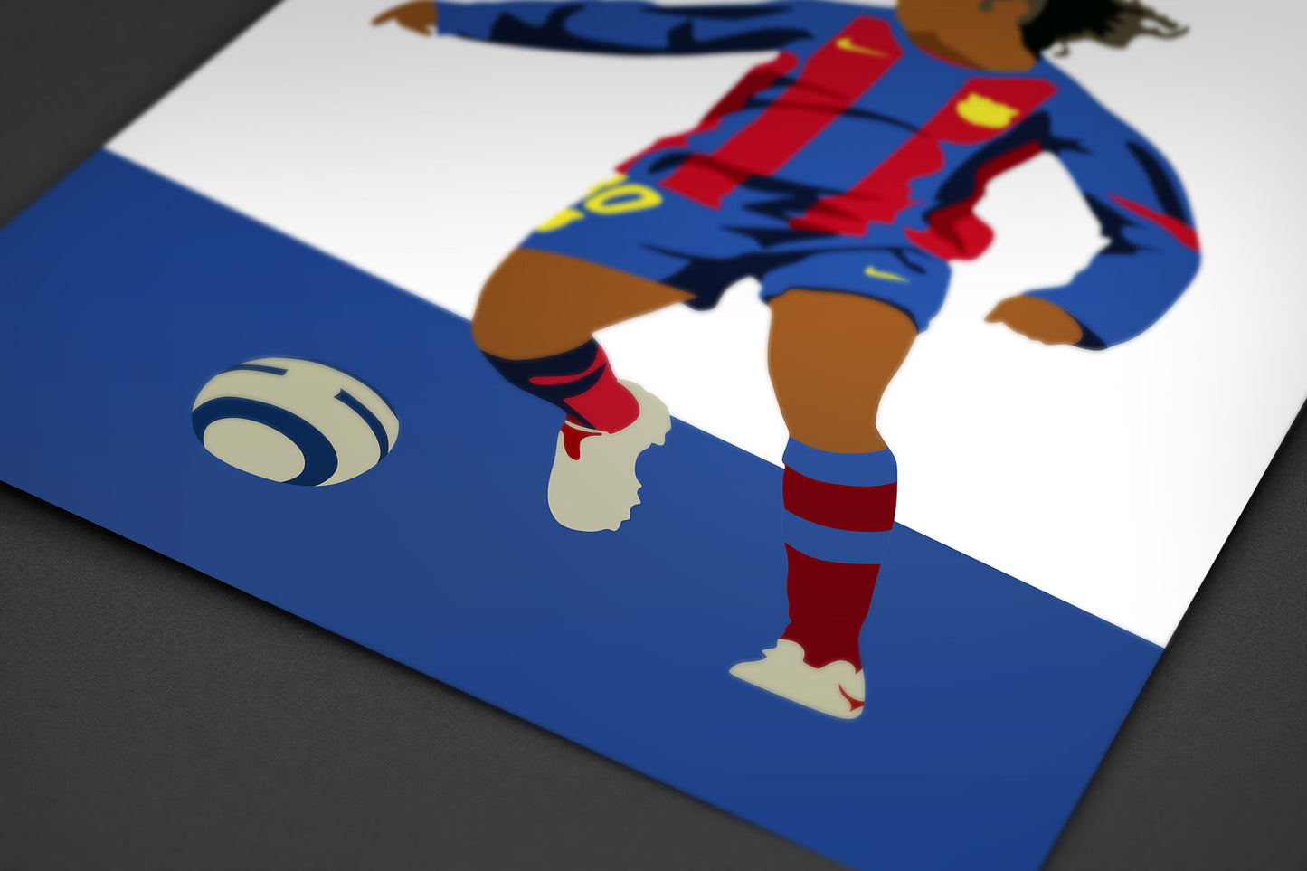 Classic Ronaldinho Football Print \ Minimalist Art Print Poster Gift Idea For Him \ Soccer \ Gift for Husband Boyfriend