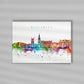 Blackburn Skyline Art Print  | Minimalist Watercolor Art Print Poster Gift Idea For Him Or Her | Wall Art | City Skyline | City Prints