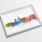 Blackburn Skyline Art Print  | Minimalist Watercolor Art Print Poster Gift Idea For Him Or Her | Wall Art | City Skyline | City Prints