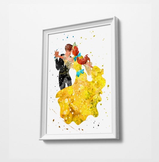 Minimalist Watercolor Art Print Poster Gift Idea For Him Or Her | Nursery Art |