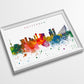 Rotterdam Skyline Art Print  | Minimalist Watercolor Art Print Poster | Gift Idea For Him Or Her | Wall Art | City Skyline | City Prints