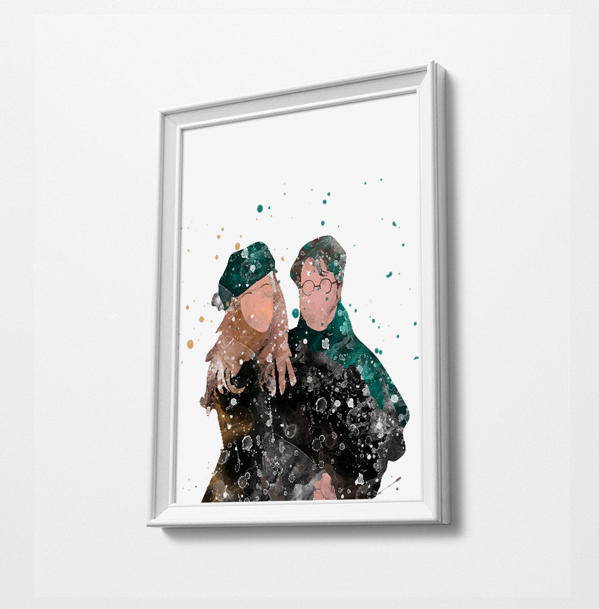 Lily and James Movie Minimalist Watercolor Art Print Poster Gift Idea For Him Or Her | Movie Artwork