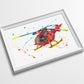 Helicopter | Fireman Sam | Minimalist Watercolor Art Print Poster Gift Idea For Him | Boys Room | Nursery Art