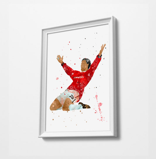 Ole | Minimalist Watercolor Art Print Poster Gift Idea For Him Or Her | Football | Soccer