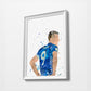VARDY | Minimalist Watercolor Art Print Poster Gift Idea For Him Or Her | Football | Soccer