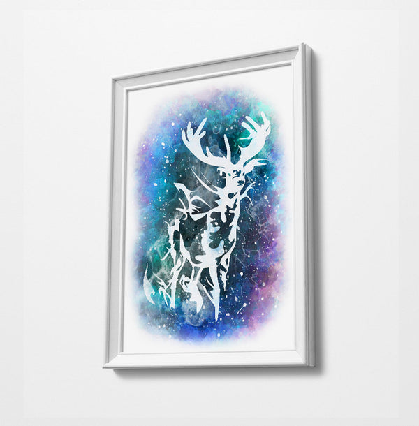 Deer Movie Minimalist Watercolor Art Print Poster Gift Idea For Him Or Her | Movie Artwork