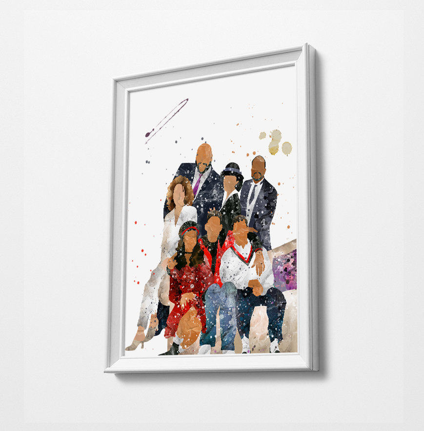 The Fresh Prince of Bel-Air Minimalist Watercolor Art Print Poster Gift Idea For Him Or Her | TV show Print Poster | TV Shows
