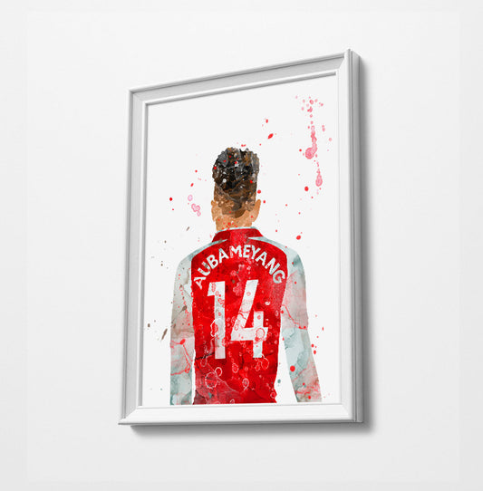 Classic Football Minimalist Watercolor Art Print Poster Gift Idea For Him Or Her | Football | Soccer