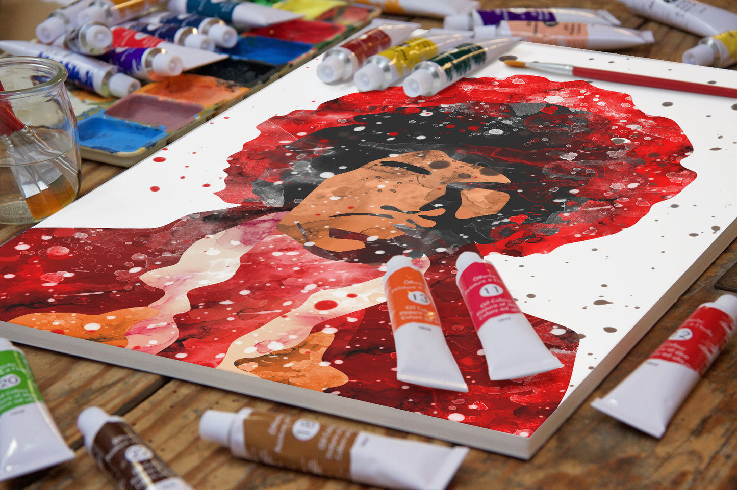 J Hendrix | Minimalist Watercolor Art Print Poster Gift Idea For Him Or Her | Music Art Print |