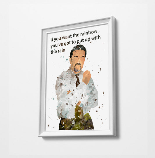 Brent Quote (custom quote available) | Minimalist Watercolor Art Print Poster Gift Idea For Him Or Her | British Tv Comedy