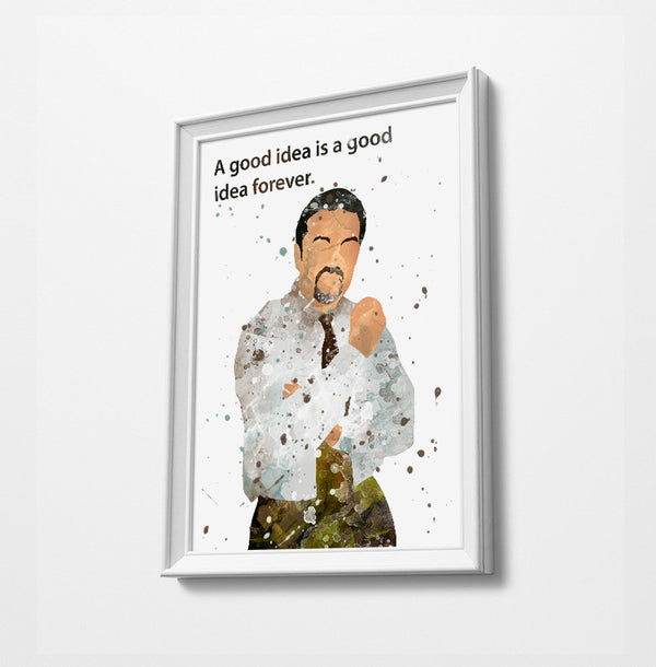 Brent Quote (custom quote available) | Minimalist Watercolor Art Print Poster Gift Idea For Him Or Her | British Tv Comedy