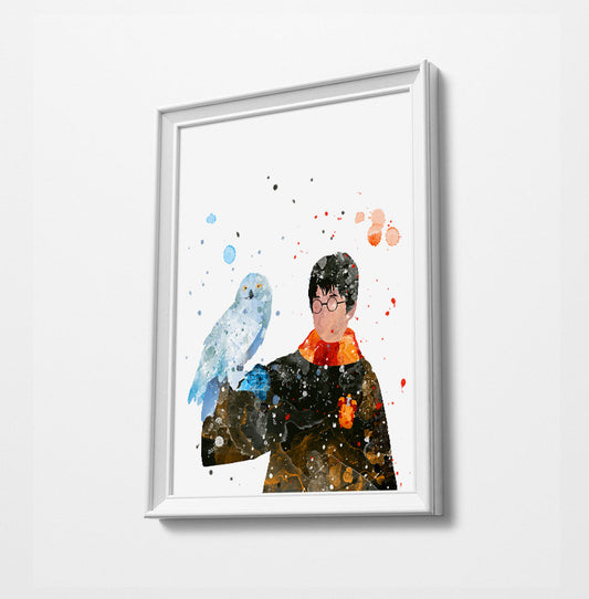Harry Movie Minimalist Watercolor Art Print Poster Gift Idea For Him Or Her | Movie Artwork