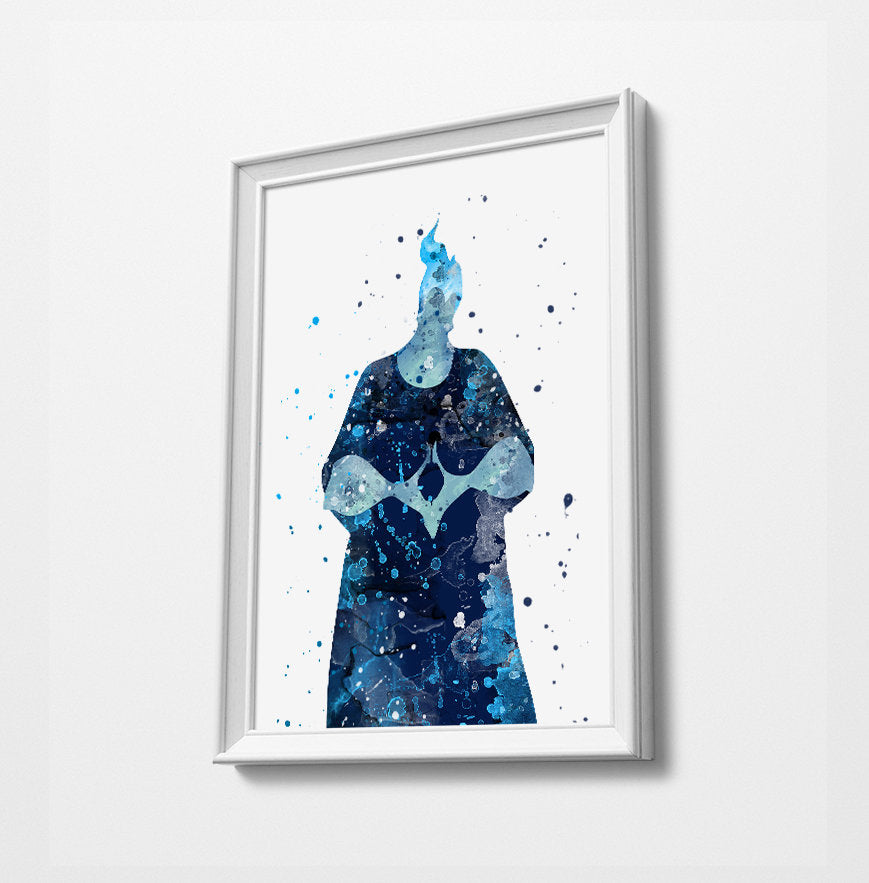 Hades | Minimalist Watercolor Art Print Poster Gift Idea For Him Or Her | Disney Prints