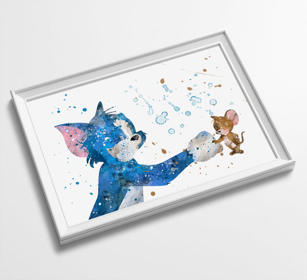 Cartoon Art  | Minimalist Watercolor Art Print Poster Gift Idea For Him | Boys Room | Nursery Art