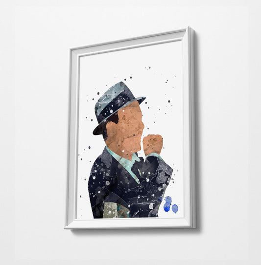 Sinatra | Minimalist Watercolor Art Print Poster Gift Idea For Him Or Her | Music Art Print |