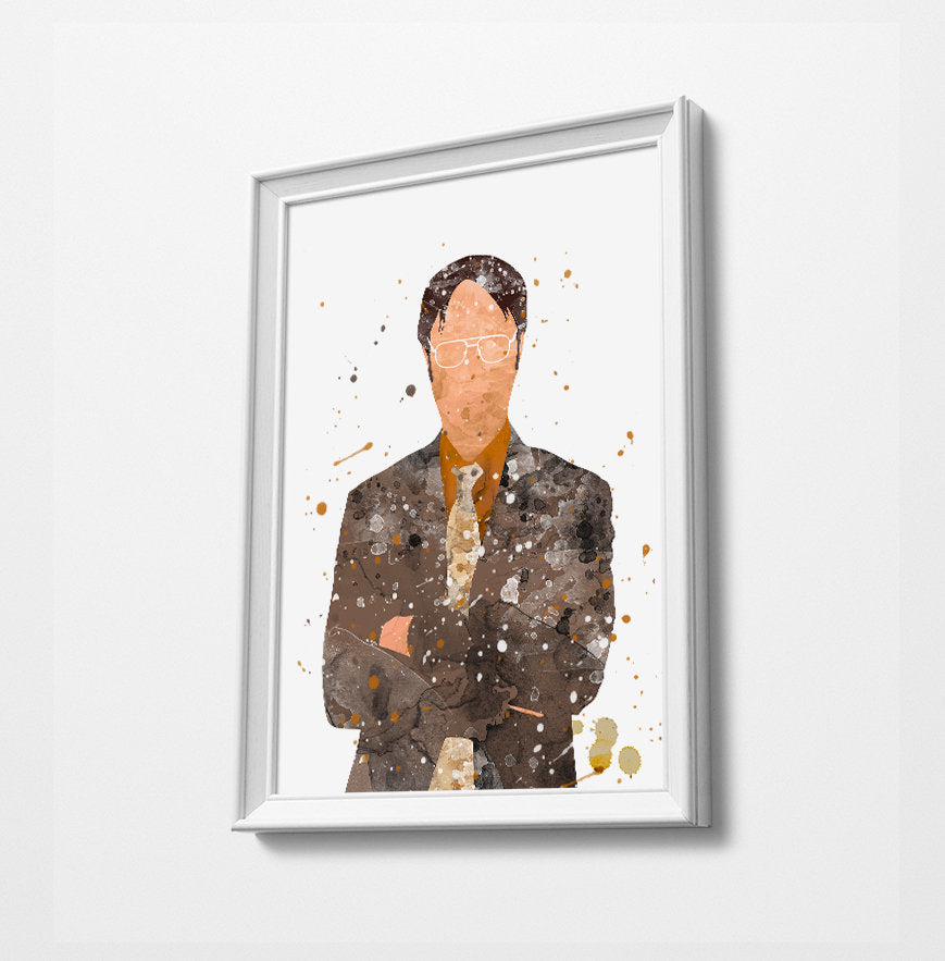 Minimalist Watercolor Art Print Poster Gift Idea For Him Or Her | US Tv Comedy