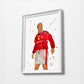 King Cantona 1997 | Minimalist Watercolor Art Print Poster Gift Idea For Him Or Her | Football | Soccer