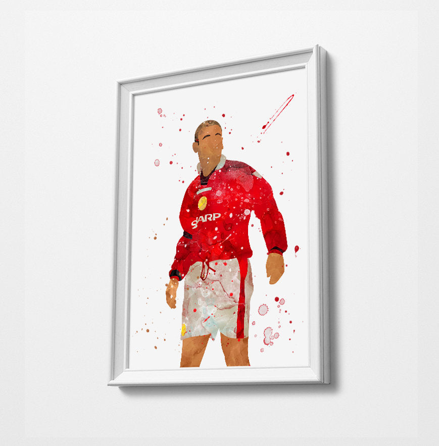 King Cantona 1997 | Minimalist Watercolor Art Print Poster Gift Idea For Him Or Her | Football | Soccer