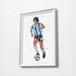 Diego #10 Minimalist Watercolor Art Print Poster Gift Idea For Him Or Her | Football | Soccer