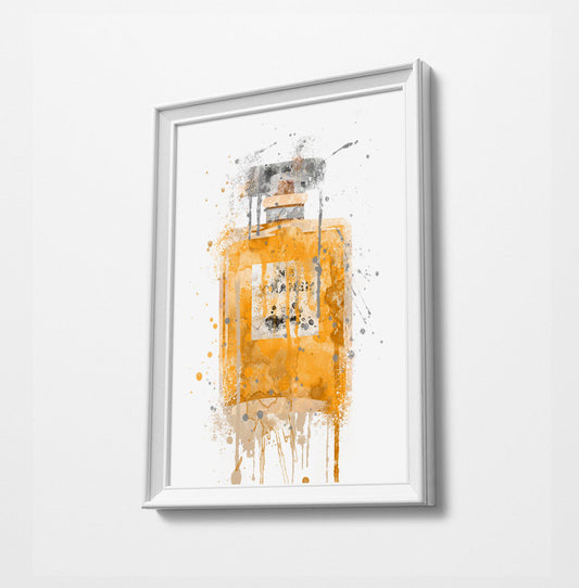 Perfume Print | Minimalist Watercolor Art Print Poster | Canvas | Gift Idea For Him Or Her | Home Decor |