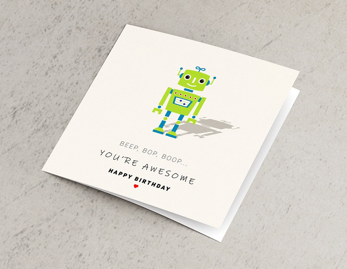 Robot Birthday Card