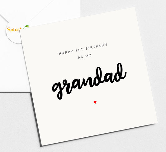 First Birthday As Grandad Card