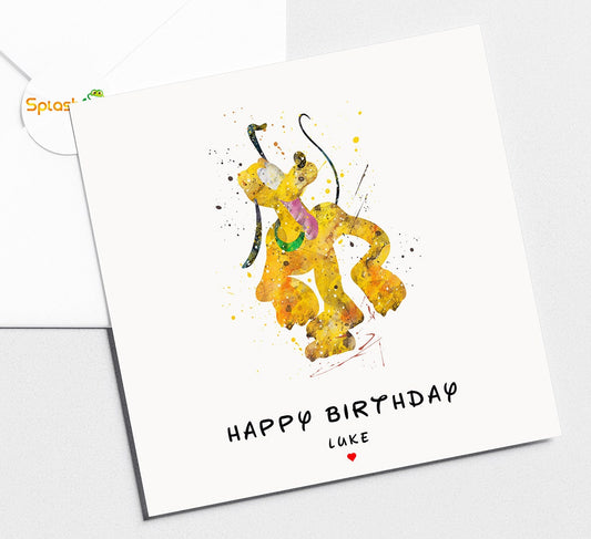 Pluto Birthday Card