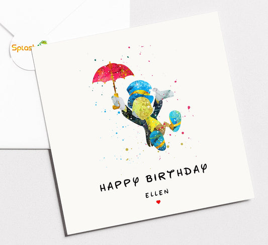 Jiminy Cricket Birthday Card