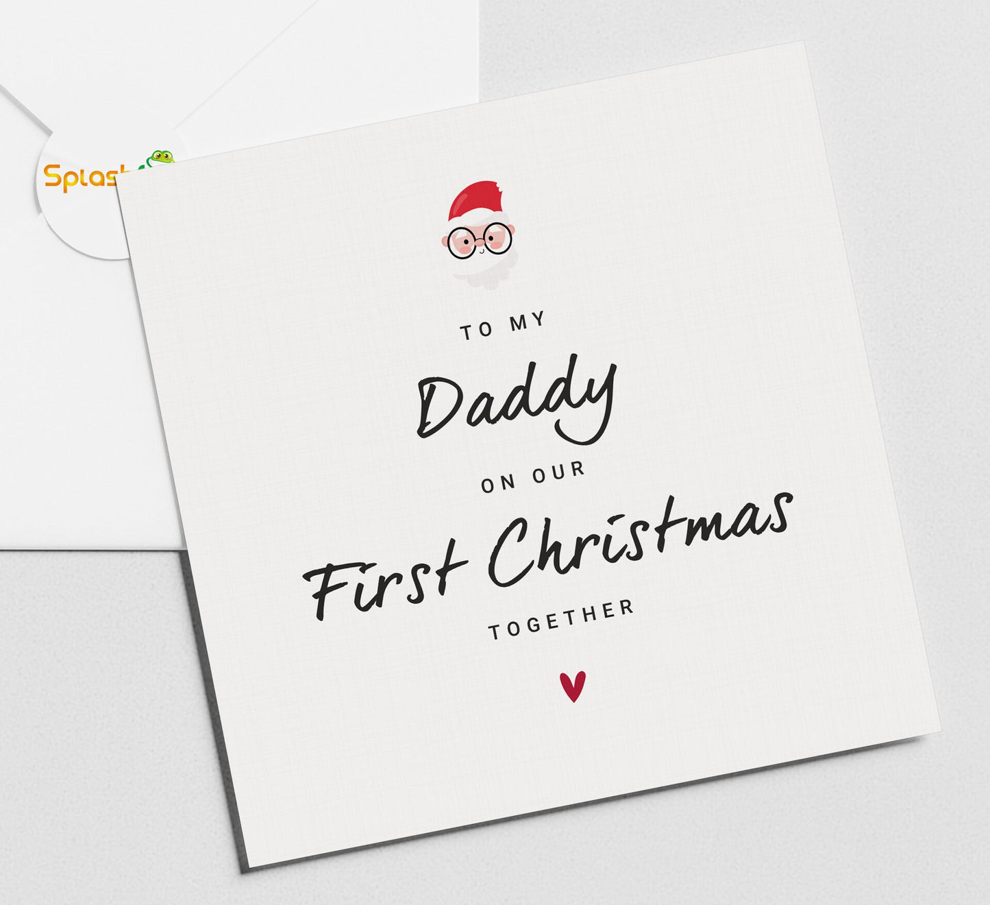 Christmas Card For Daddy, First Christmas As My Daddy, Baby First Christmas Card To Daddy, Newborn To Daddy, Xmas Card New Dad