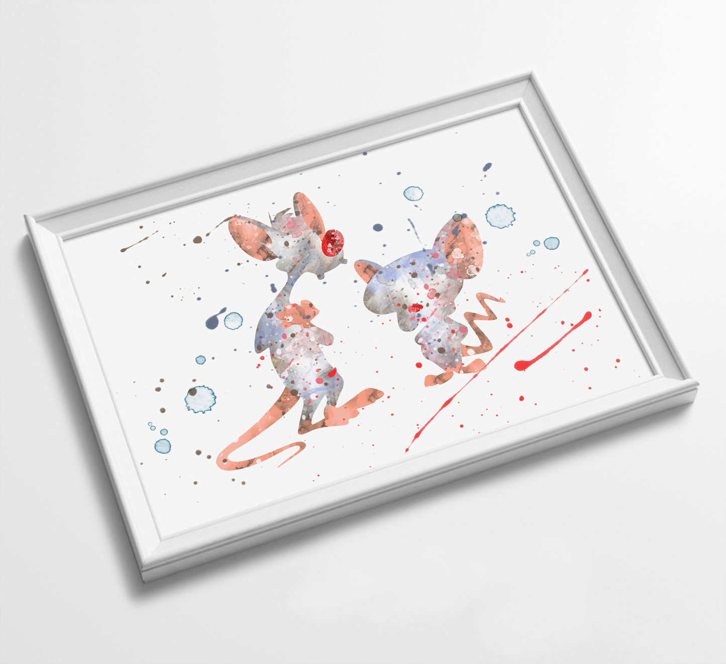 Pinky and the Brain - Watercolor Art Print