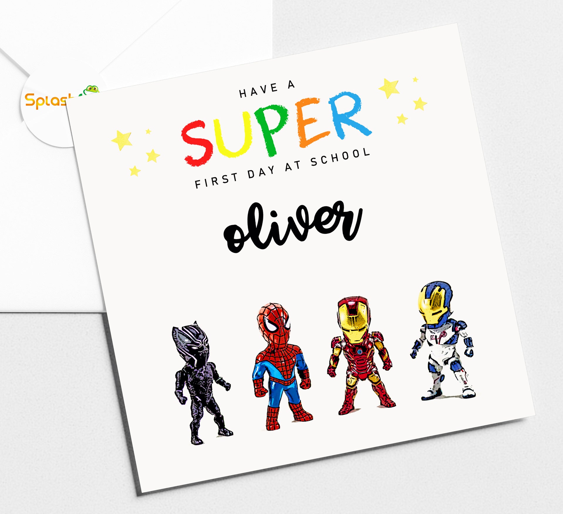 Avengers Superhero Card, Back to School Superhero Card , 1st Day of School Card, Personalised back to school card