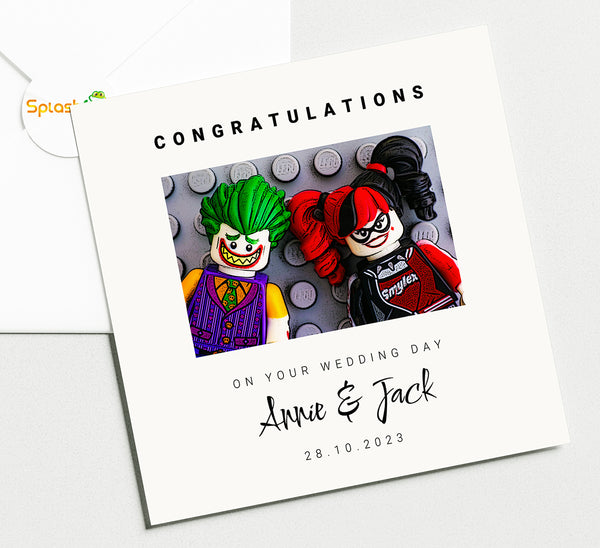 The Joker & Harley Quinn Wedding Card