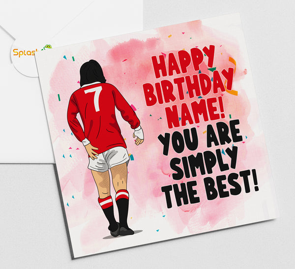 George Best Birthday Card