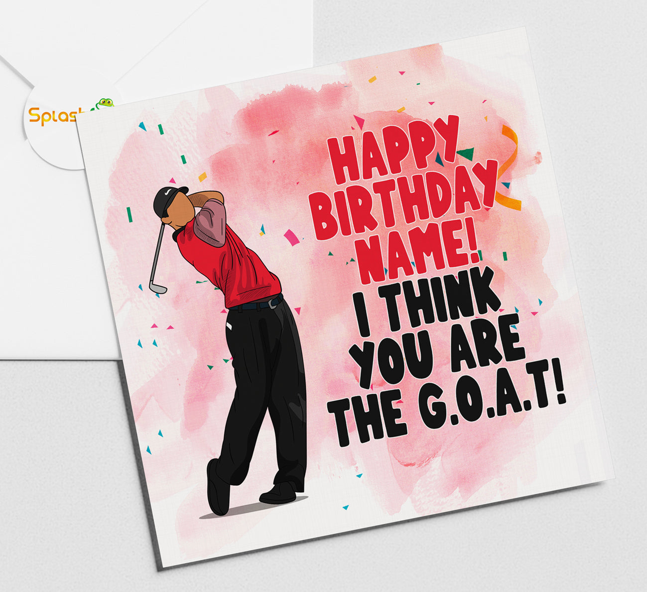 Tiger Woods Birthday Card