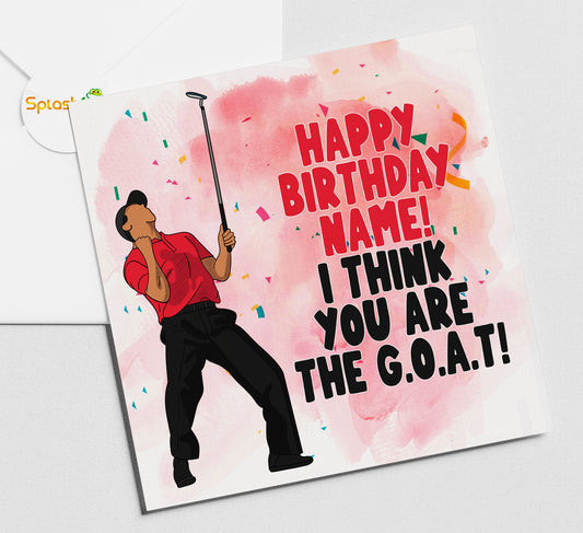 Tiger Woods Birthday Card